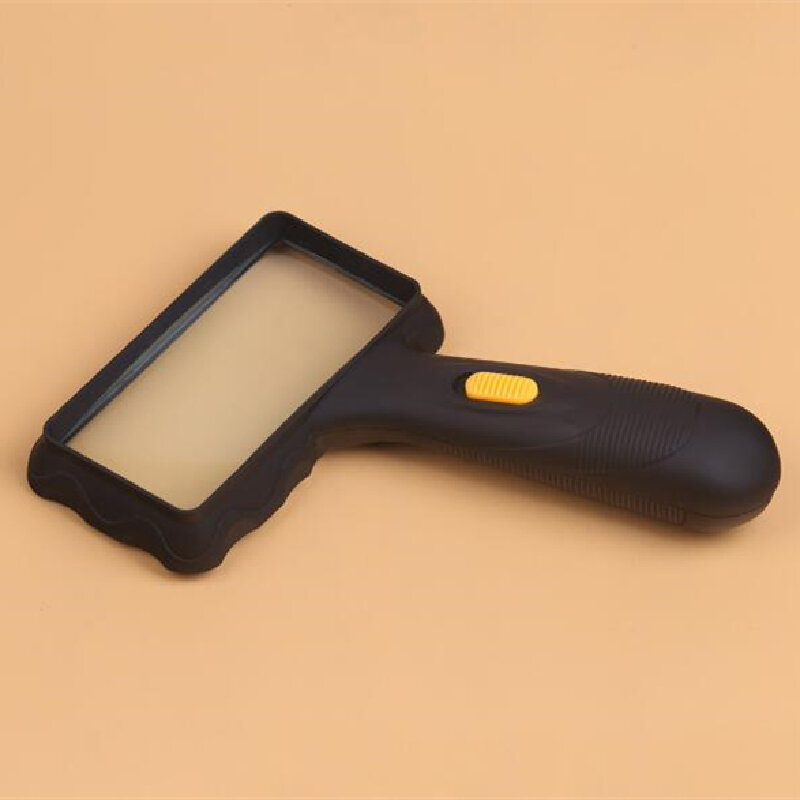 Bijia-Lente de Cristal de mano con espejo cuadrado, lupa de lectura 2X con iluminación LED, MG84026A