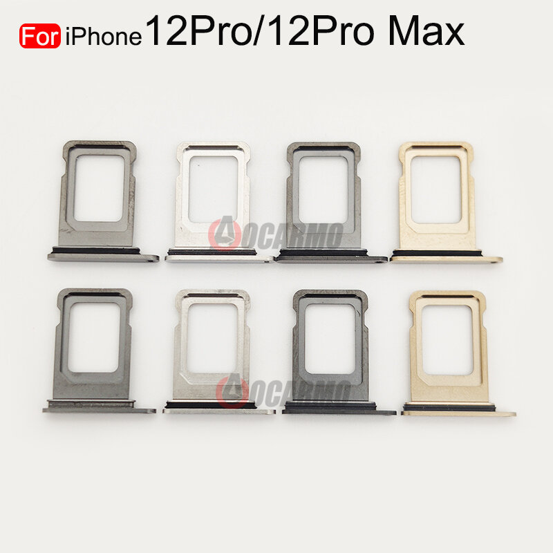 Aocarmo Sim Tray Holder For iPhone 12 Pro Max 12Pro SIM Card Tray Slot Holder Adapter Socket