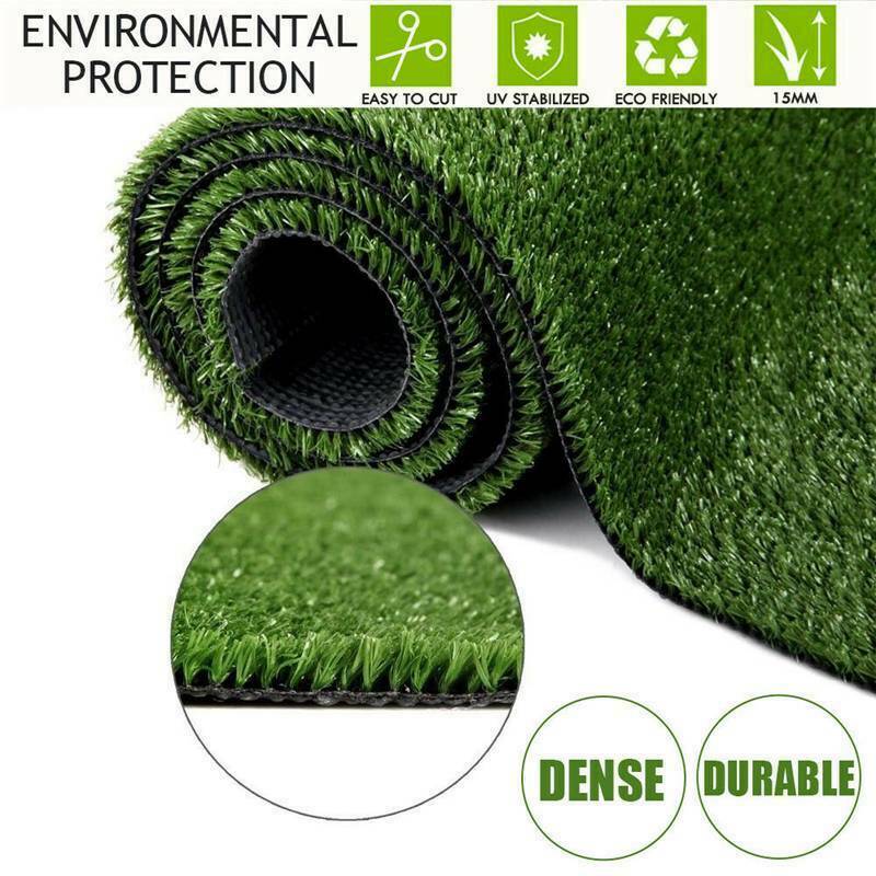 2x5M Künstliche Synthetische Gefälschte Gras Rasen Kunststoff Grüne Pflanze Rasen Garten Decor