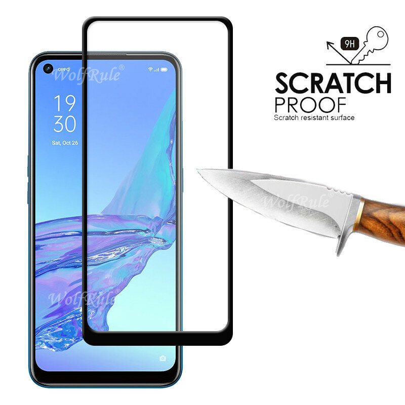 4-in-1 Voor OPPO A53S Glas Voor OPPO A53S Gehard Glas Volledige Lijm Screen Protector Voor OPPO A91 a15 A52 A72 A92 A53S Lens Glas