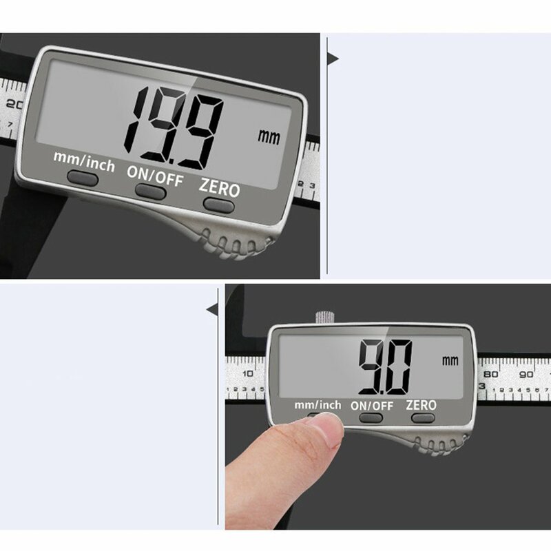 Calibrador Vernier de pantalla Digital electrónica, herramienta de medición de diámetro interno, de plástico, 0-2020 Mm, 150