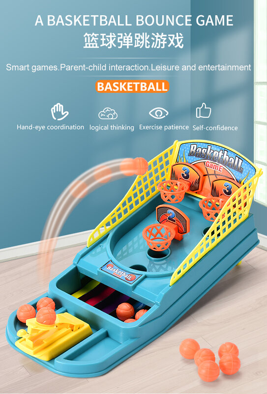 Juego de rebote de baloncesto para niños, Mini juguete de tiro superior de escritorio para interiores