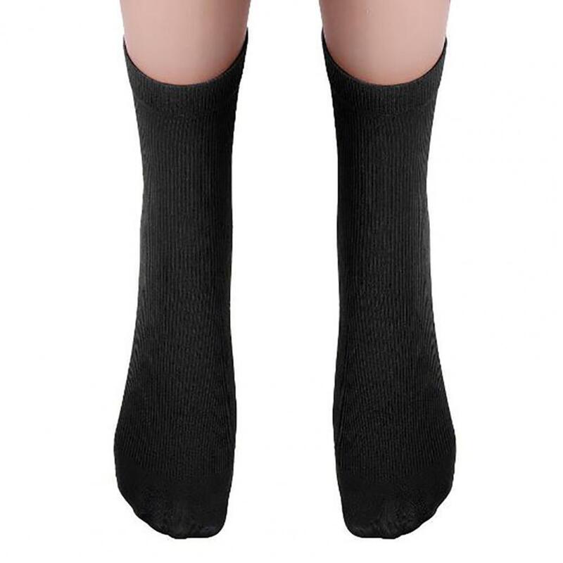 Chaussettes Ultra-fines pour hommes, 1 paire, couleur unie, élastique, tube central, Harajuku