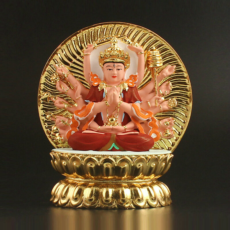 Estátuas budistas, bodhisattvas, estátuas de buda, estátuas de ouro, guanyin pintado, bodhisattva, quasi-tiddha, estatueta
