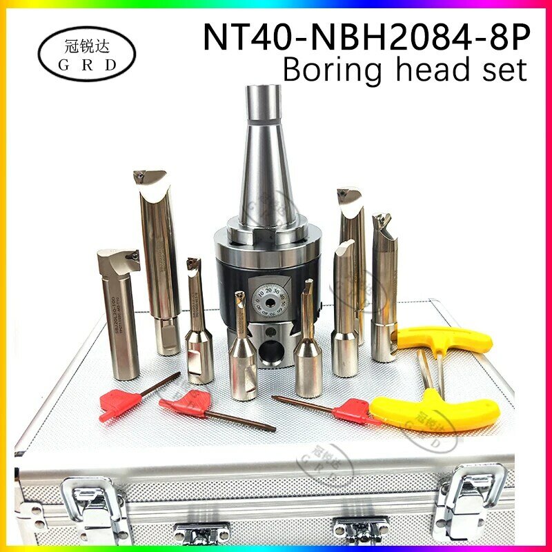 Saai-Tool-Pak NBH2084 Fijnkotterkop NT40 Gereedschaphouder + 8 Stuks 20 Mm Boring Bar Saai belde 8-280 Mm Boring Tool Set