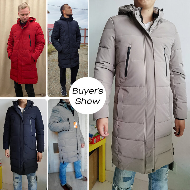 남성용 2023 플러스 롱 따뜻한 두꺼운 후드 파카 재킷 코트, 가을 외투 의상, 클래식 방풍 포켓 파카, 겨울 신상