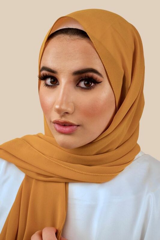 Lenço Chiffon Cor lisa para Mulheres, Hijab, Headband, Tampa de Cabeça Islâmica, Jersey Muçulmano, Hijabs, Lenços de Cabelo, Lenço, Feminino