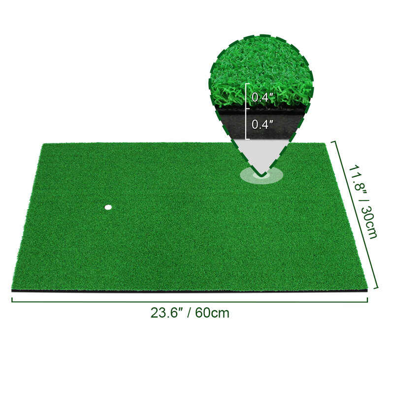 30x60CM Golf Hitting Mat With Rubber Tee Indoor Outdoor Golf Swing Practice Mat Backyard Training Pad Supplies