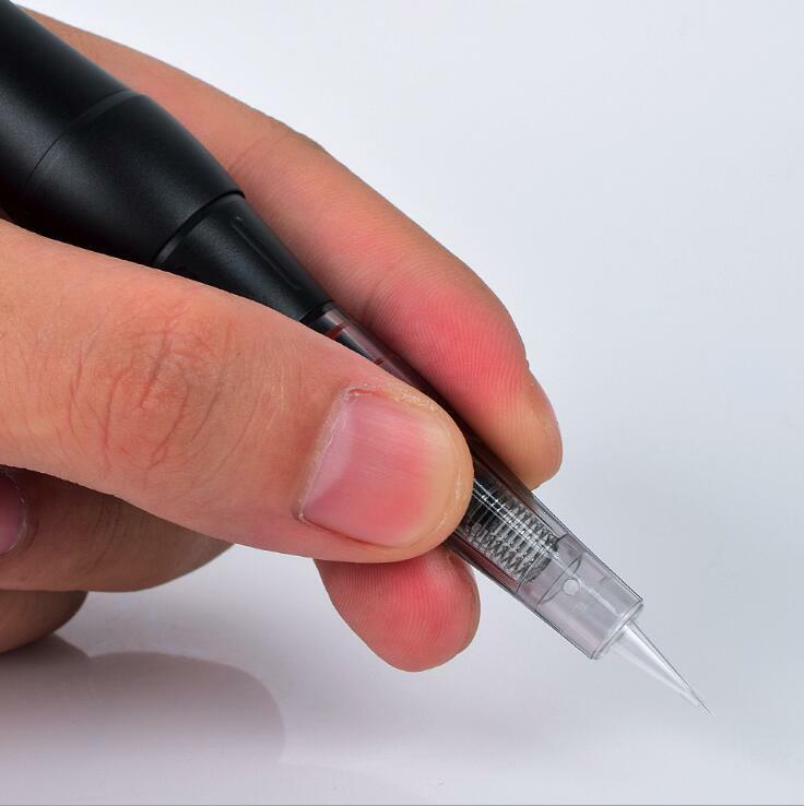 50 pçs descartável cartucho de tatuagem agulhas esterilizadas permanente maquiagem agulha delineador sobrancelha lábio máquina caneta ferramenta profissional