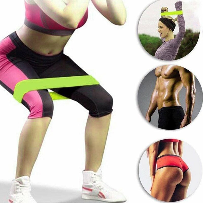 2018 novo design elástico yoga faixas de resistência de alta resistência de borracha loop pilates esporte treinamento fitness treino elástico