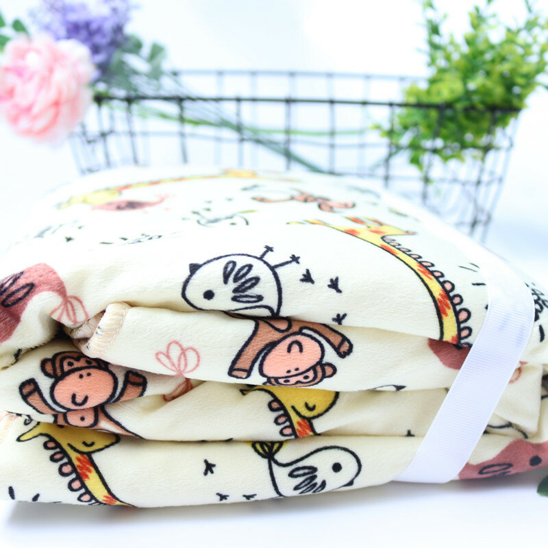 Baby Blankets New Thicken Double Layer Cartoon Fleece Infant Swaddle Bebe Envelope Stroller Wrap Newborn Baby Bedding Blanket