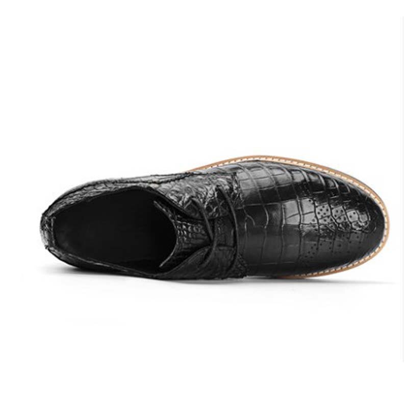 SL جديد التمساح حذاء رجالي جلد الذكور عالية الجودة دليل الأعمال الشباب عالية مساعدة الأسود الترفيه الرجال الأحذية المد