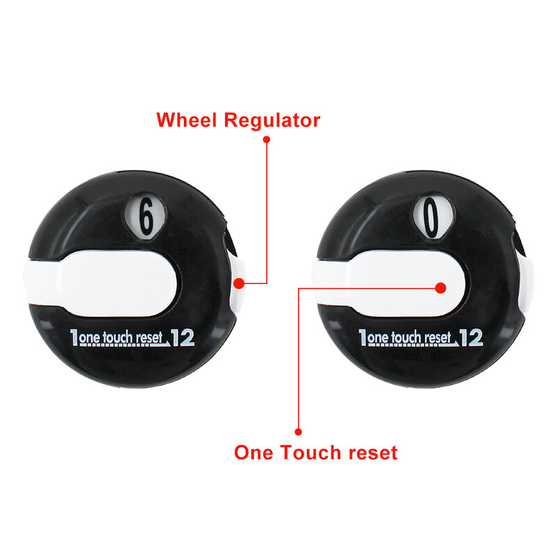 Golf Stroke Zähler Mini Tragbare Einfache Reset Bis zu 12 Strokes Golf Punktzahl Zähler Schwarz Weiß Rot Drop Schiff