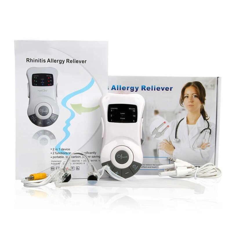 Nariz cuidados rinite terapia alergia reliever baixa frequência laser congestão nasal sinusite ronco dispositivo de tratamento massageador