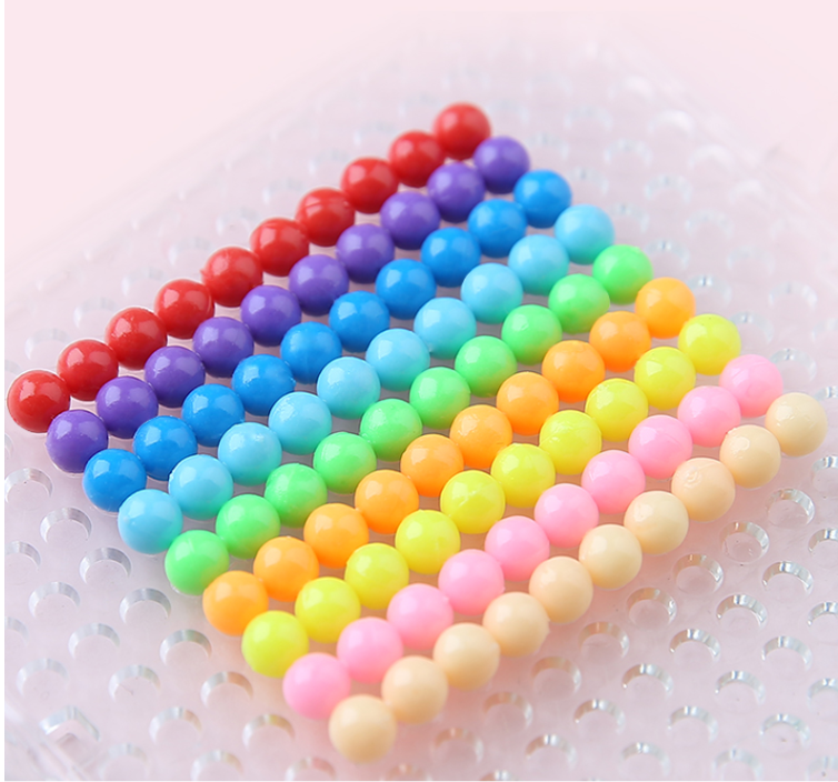 600 buah kotak plastik paket 30 warna 5mm perlen semprotan manik-manik air manik-manik ajaib teka-teki pendidikan pegboard untuk mainan anak-anak