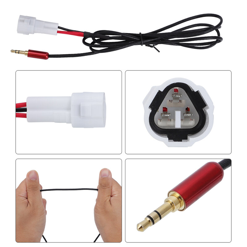 Cable de Audio MP3 de 4 pies (48 pulgadas) para motocicleta, compatible con Kawasaki Vulcan 2009, 2020-1700