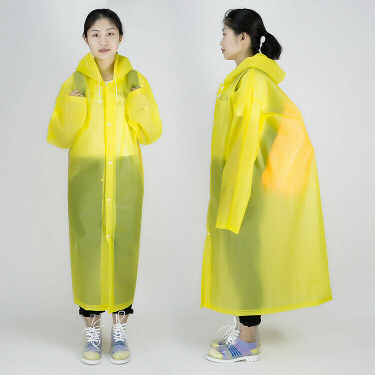 Freeship 2019 ผู้หญิงผู้ชายกันน้ำ Raincoat Rain Coat Hooded Poncho Rainwear สีผู้ใหญ่เสื้อกันฝน