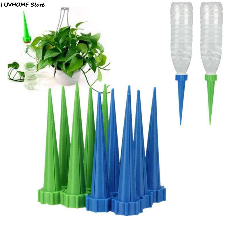 Kits de riego de jardín verde, Control de agua de flores de plantas, cono de goteo, espiga, botella de agua, sistema de riego