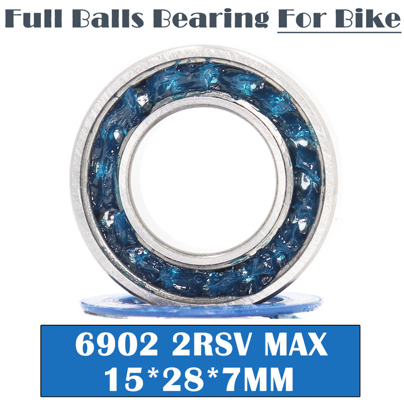 6902-2RSV MAX Bearing 15*28*7 mm ( 1 PC ) Full Balls Bicycle Frame Pivot Repair Parts 6902 2RS RSV Ball Bearings 6902-2RS