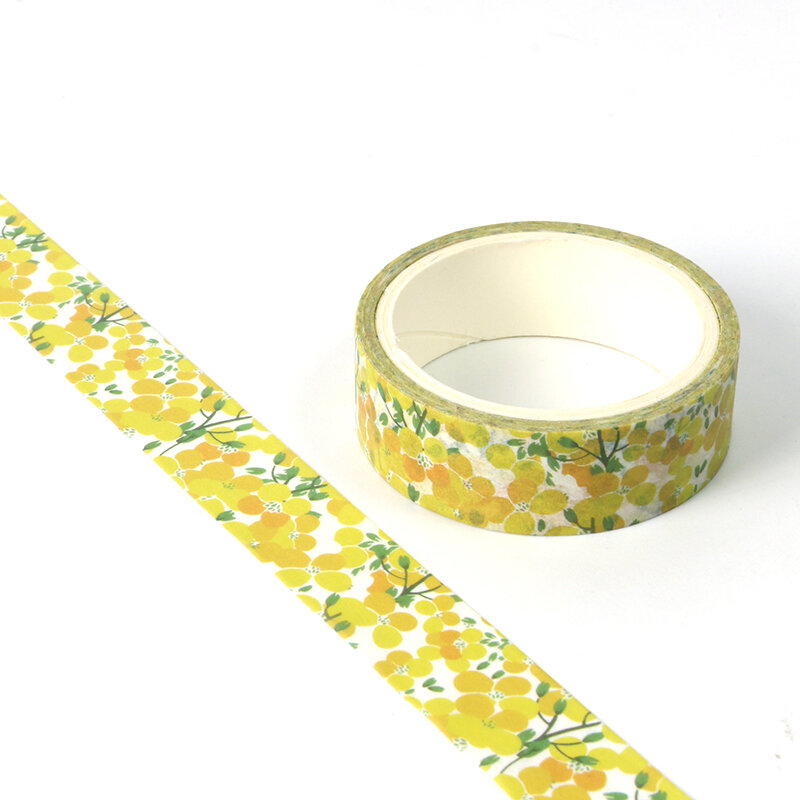 1 stücke Nette Schöne Pflanze gelbe Blätter Dekorative Washi Band Papier DIY Scrapbooking Masking Tape Schule Büro Liefern