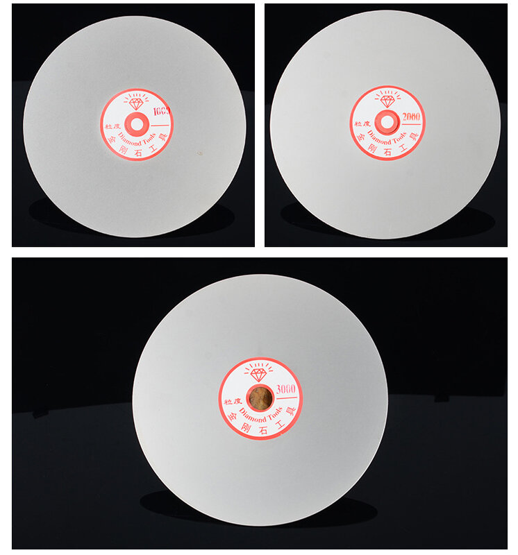 4 шт./компл. алмазный шлифовальный диск 240 800 1200 3000 зернистость 6 "плоский круг шлифовальный дисковый инструмент полировка кругов