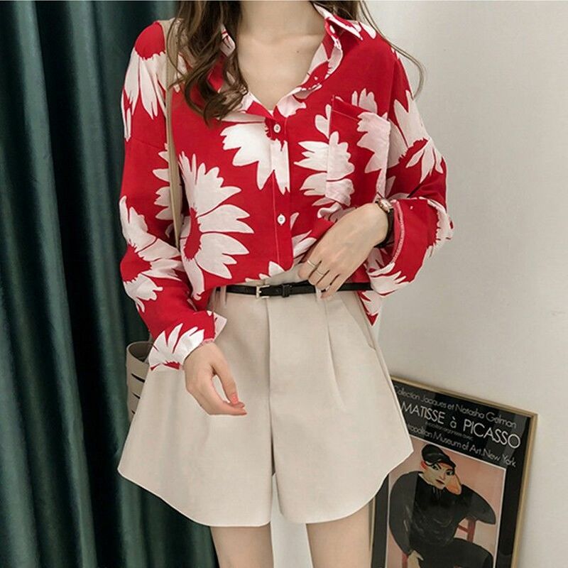 Blusa de talla grande para mujer, camisa transpirable con botones bordados, Tops de verano