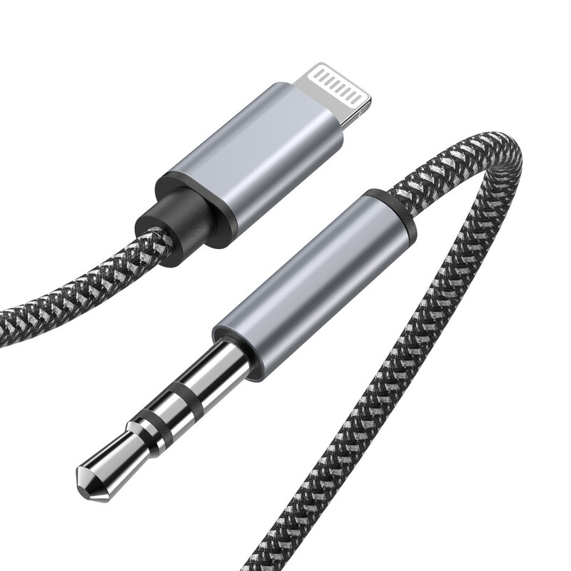 Kabel Aux Jack Lightning Ke 3.5Mm Adaptor Headphone Speaker Mobil untuk iPhone 13 12 11 Pro XS Kabel Pemisah Audio untuk IOS 14 Ke Atas