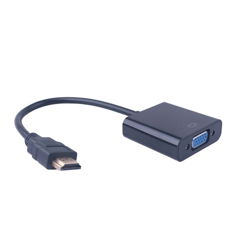 Elistooop HDMI mâle vers VGA RGB femelle HDMI vers VGA convertisseur vidéo adaptateur HDMI câble 1080P HDTV moniteur pour PC