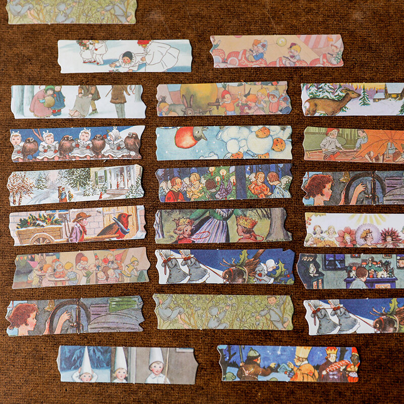 50 Stks/pak Retro Sticker Pack Lijm Diy Papier Sticker Vintage Decoratieve Art Marker Dagboek Album Scrapbooking