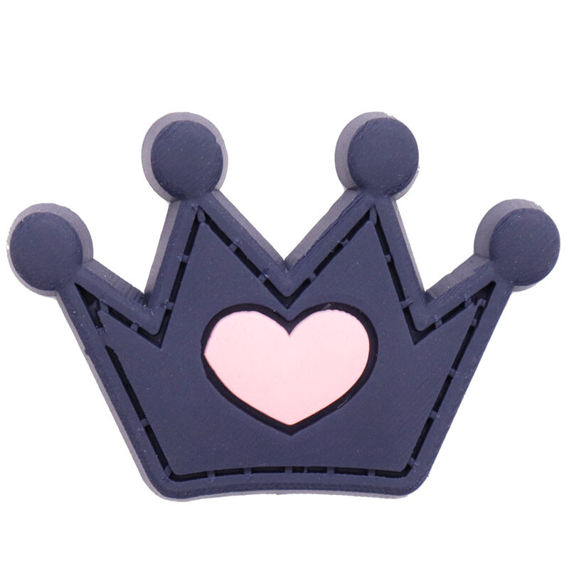 New 1pcs Crown Girls Princess PVC Accessories Shoe Charms Cute Shoe Buckle Decorations fit Croc Wristband Party Kid's Gifts