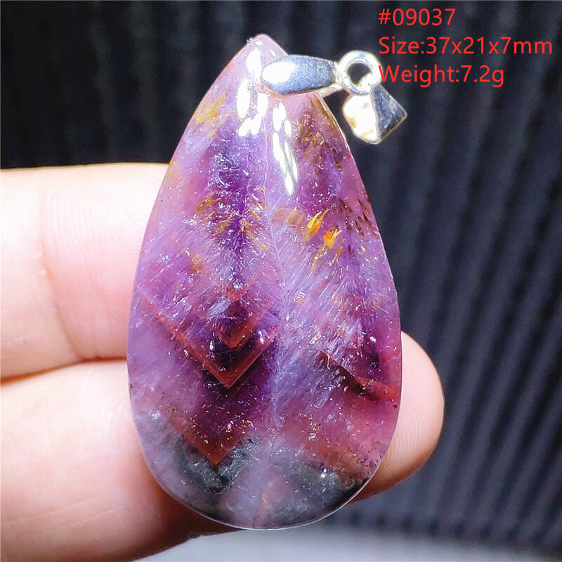 Top Auralite naturale 23 ciondolo rosso viola Canada goccia d'acqua 25x17x8mm per donna uomo collana rara moda pietra AAAAA