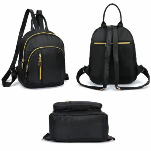 Mochila Oxford impermeable para mujer, bolso escolar informal de nailon negro, bolso de hombro de viaje de alta calidad, novedad