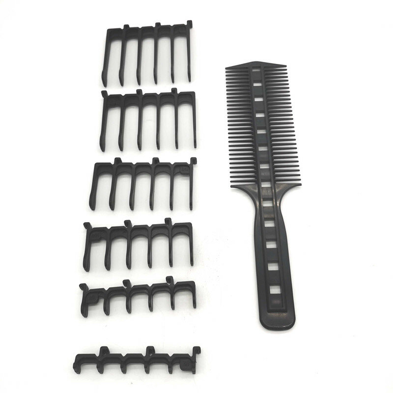 Juego de 6 unids/set de accesorios de peine, Kit de peluquería, estereotipos, peine, cepillo ondulado, combinación de herramienta de corte de pelo