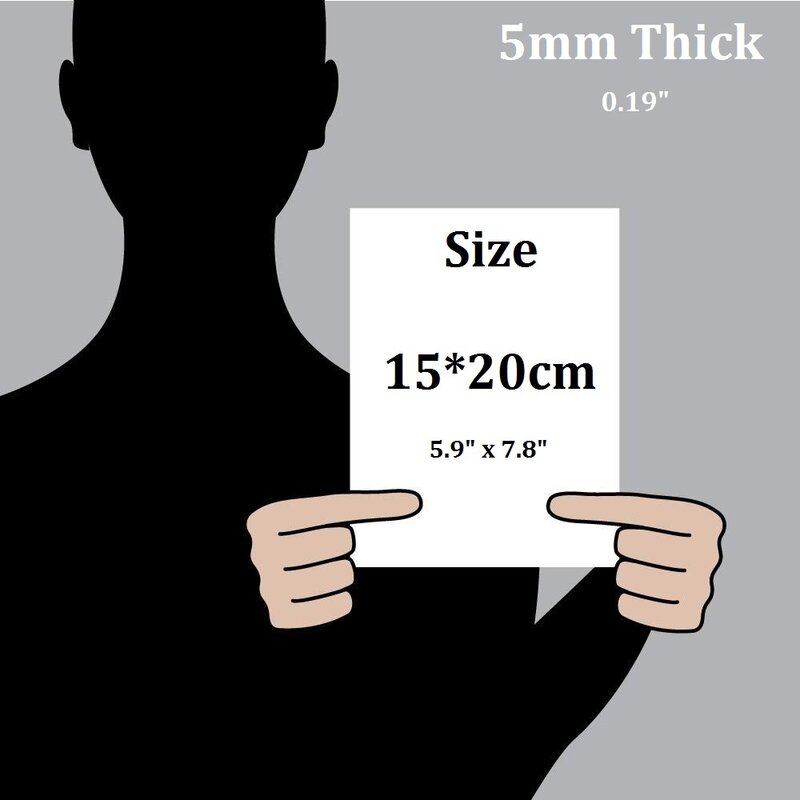 Espessura autoadesiva traseira pegajosa 5mm 1/3//5/10 da etiqueta de feltro do preto do tamanho 20*15cm-você escolhe a quantidade