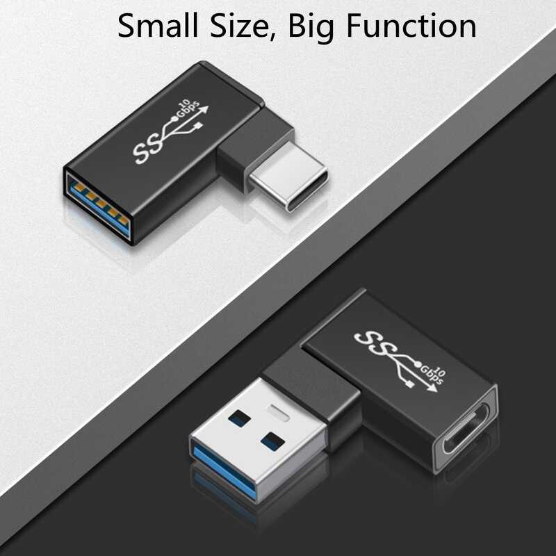 Masculino para Feminino USB Tipo C para USB-C OTG Conector Adaptador, Cabo Mini Conversor para Laptop, Tablet, Telefone, USB 3.0