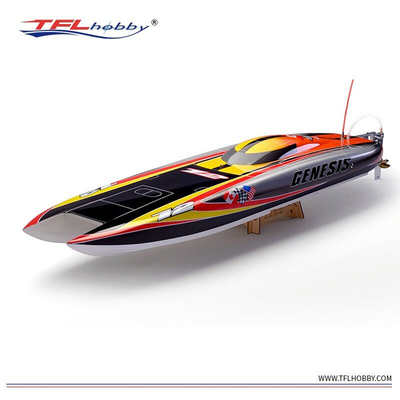 Tflジェネシス1122カタマランレーシングボート/電気ブラシグラスファイバー3674 KV2075ブラシレスモーター、120A esc