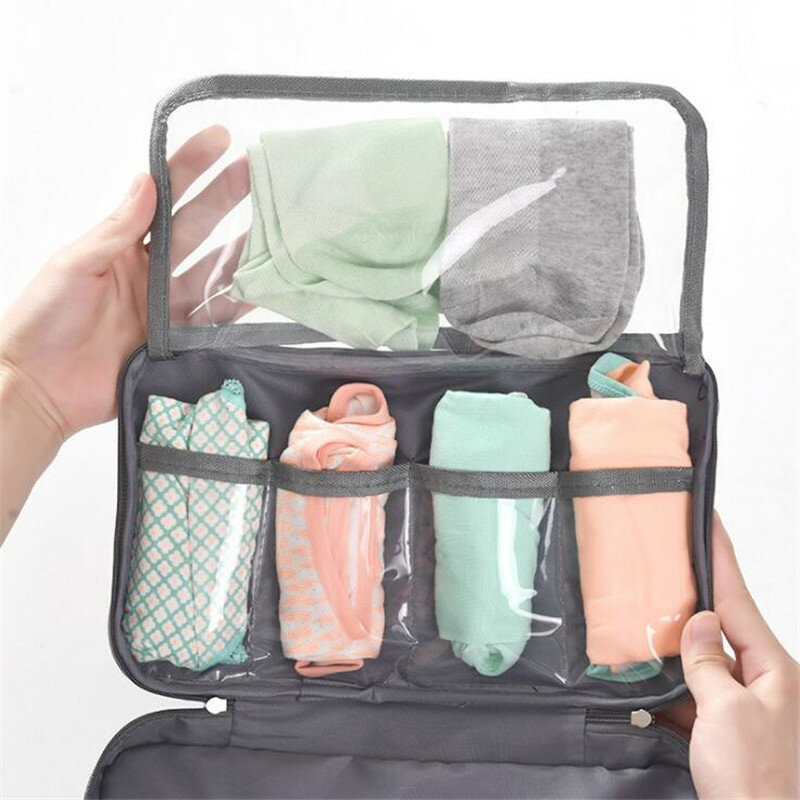 Bolsa organizadora de viaje multifuncional para mujer, bolsa de almacenamiento de acabado de sujetador, cubos de embalaje impermeables de alta capacidad