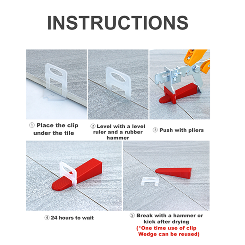 201 pcs Tile Leveling System Construction Tool For Ceramic Tile Floor Tile Laying Leveling Tool