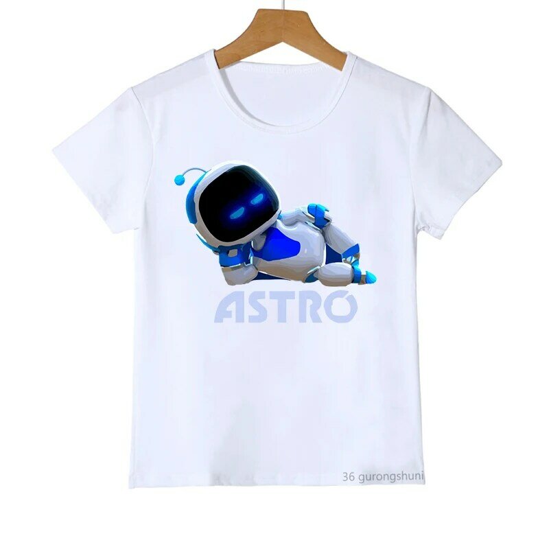 Grappige Jongens T-shirts Astros Speelkamer Cartoon Print Kinderen T-shirt Zomer Toevallige Jongens Kleding Peuter T-shirt Korte Mouw Tops