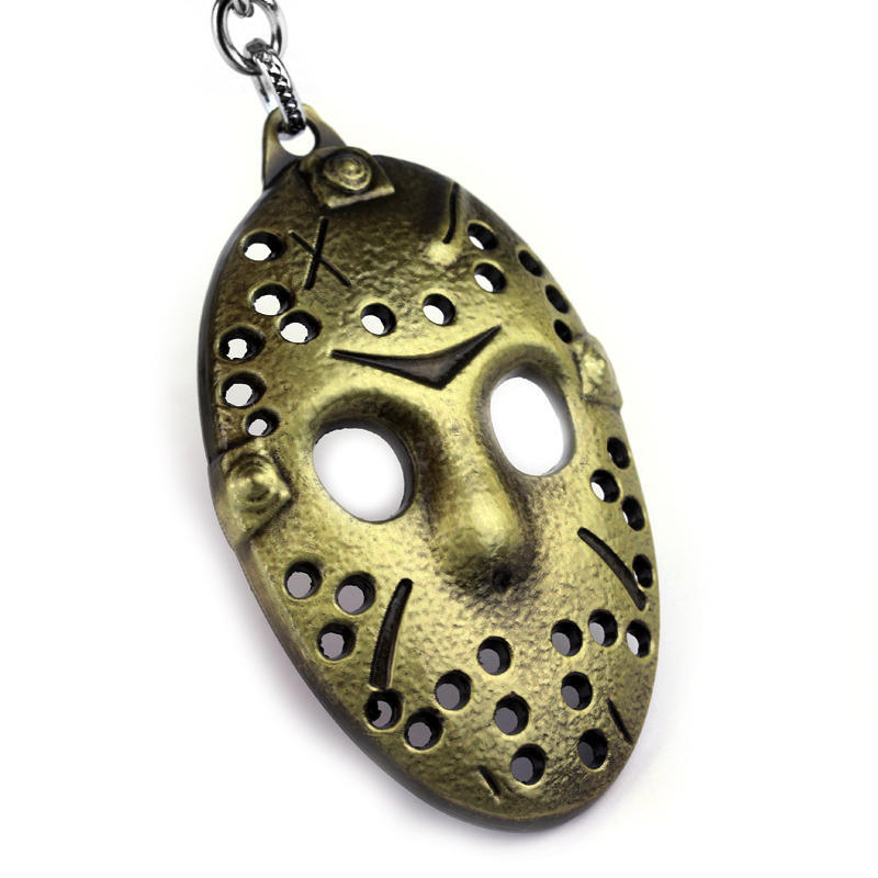 Horror Movie Keychain Friday The 13th/Seed of Chucky/ SAW Mask Pendant Keyrings Metal Key Chain Car Backpack Keyholder