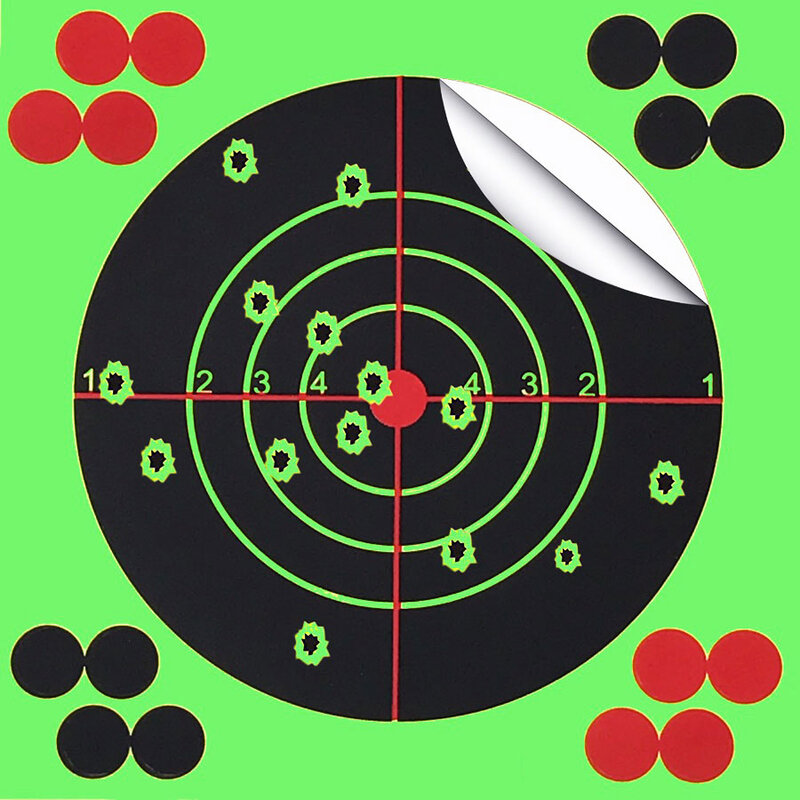 10Pcs 5.5 inch Targets Stickers Splatter Flower Objective Colorful Shoot Target Adhesive Reactivity Aim Shoot Target