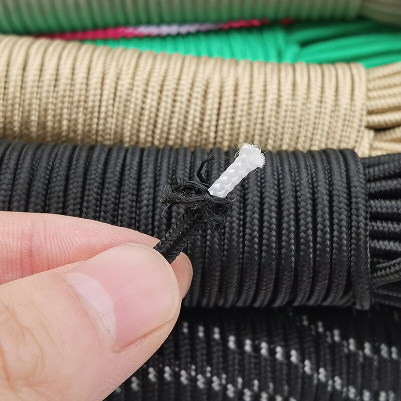 100ft 3mm Paracord Lanyard Rope Parachute Cord Hiking Camping Clothesline Tactical Bracelet Accessory Bracelet One Core