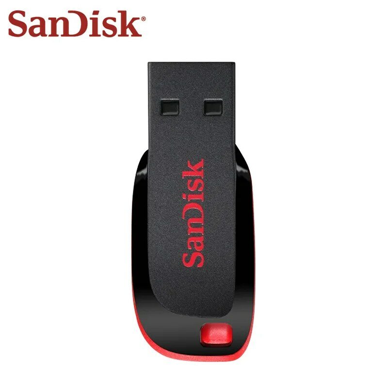 SanDisk-Pendrive CZ50 100% Original, unidad Flash USB 128 de 2,0 GB, disco U, Mini unidad Flash Cruzer Blade