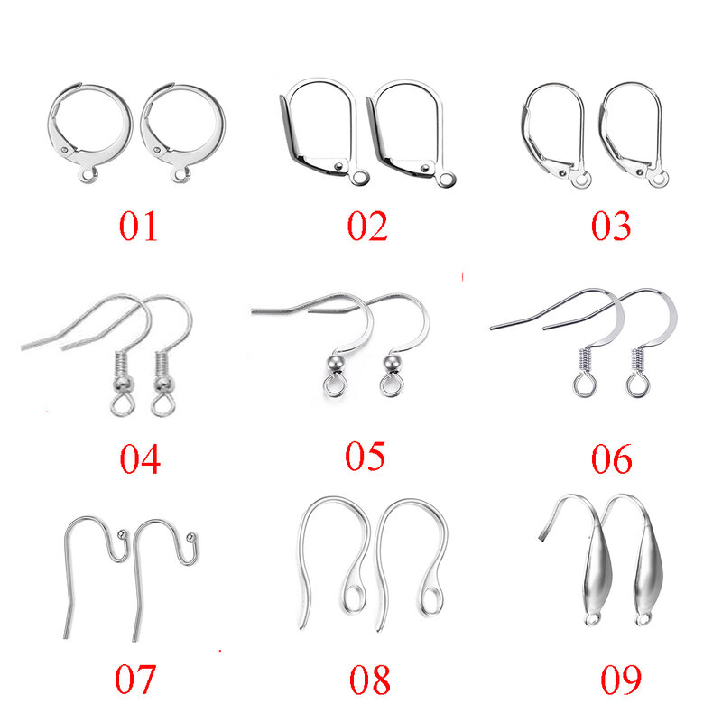 100 Stks/partij (50Pairs) Rvs Diy Earring Bevindingen Sluitingen Haken Sieraden Maken Accessoires Slangetje