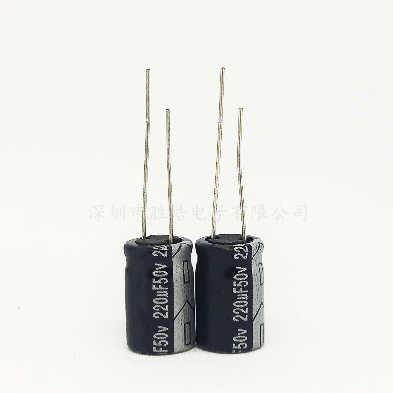 20PCS/lot 50V220UF 10*13mm 220UF 50V  New Straight Plug-in Aluminum Electrolytic Capacitor Size：10x13（MM）