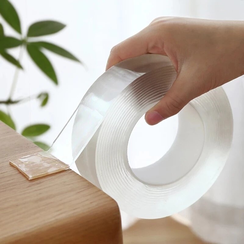 Nano fita impermeável adesivos de parede reutilizáveis resistente ao calor do banheiro casa decoração fitas transparente dupla face nano fita