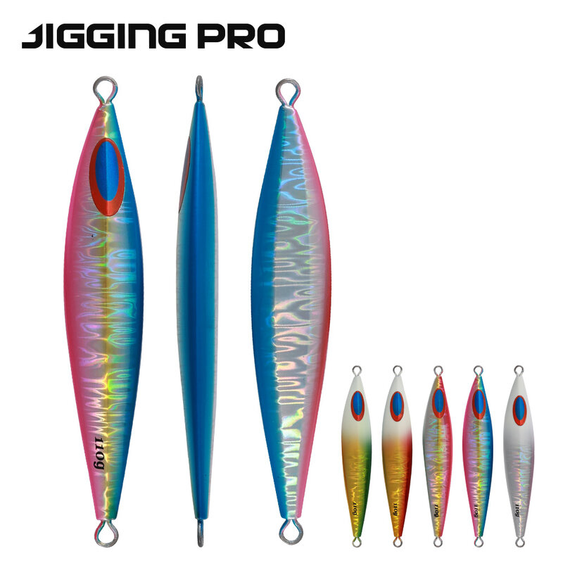 Jigging Pro 110G 150G ช้า FK Jigs Lure ตกปลาน้ำเค็มแนวตั้งโลหะ Jigging Lure
