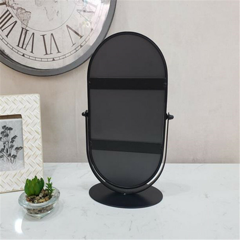 New Arrival Nordic Style Makeup Mirror Metal Mirror Bathroom Vanity Cosmetic Mirror Table Top Mirrors For Bathroom 20#