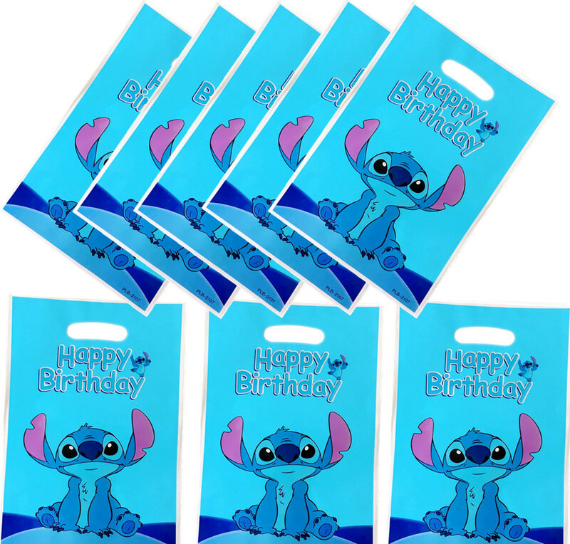 Disney Kartun Lilo & Stitch Permen Tas Menangani Hadiah Tas Dekorasi Ulang Tahun Makanan Ringan Menjarah Paket Festival Partai Mendukung Kantong Plastik