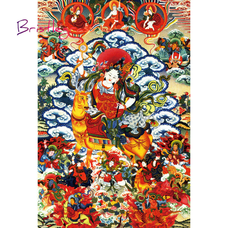 بريستليغراس خشبية بانوراما الألغاز 500 1000 قطعة تشوبن دريزانغما البوذية ثانغكا اللوحة لعبة تعليمية المقتنيات ديكور